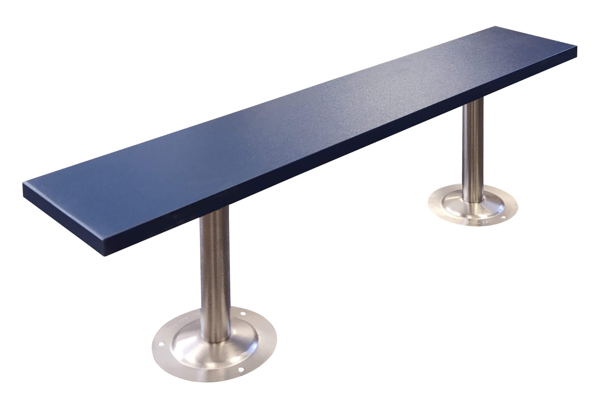 ADA Phenolic Locker Room Bench With 304 Stainless Steel Pedestals Robinson Steel Co.